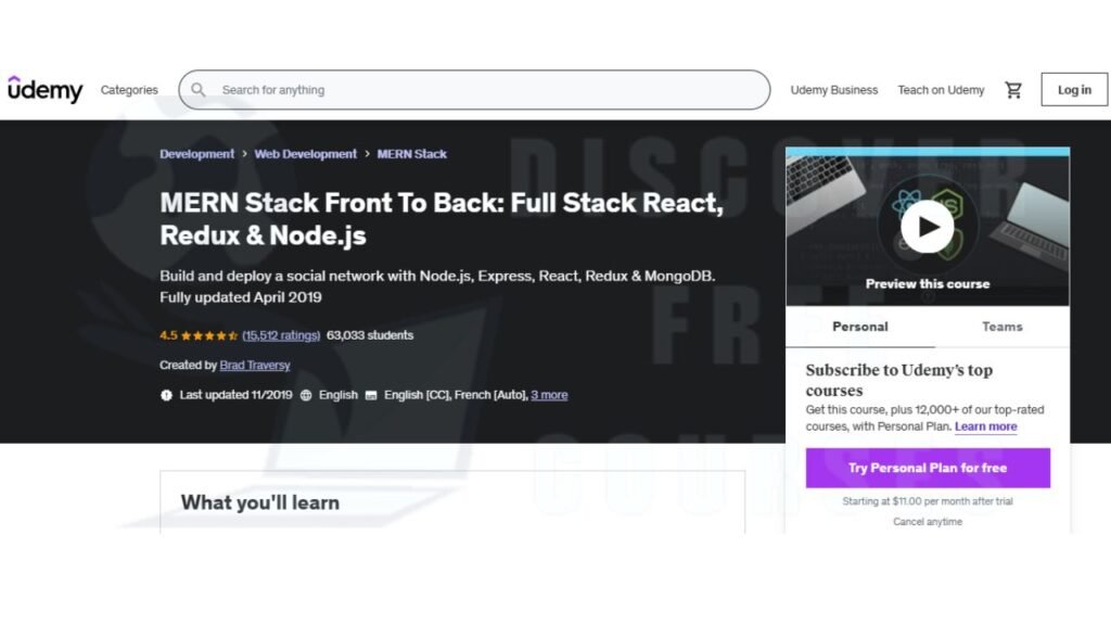 Free MERN Stack Courses