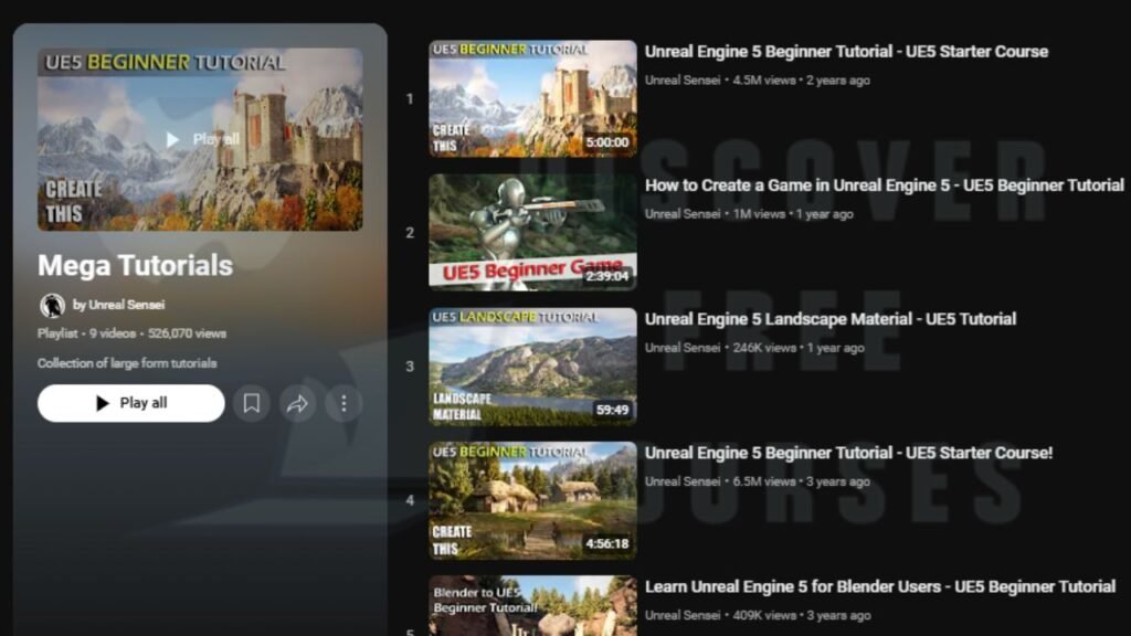 Free Unreal Engine Courses