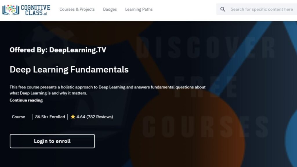Free Deep Learning Courses