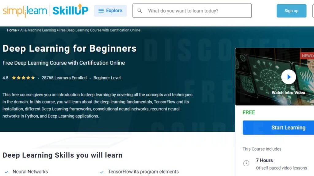 Free Deep Learning Courses