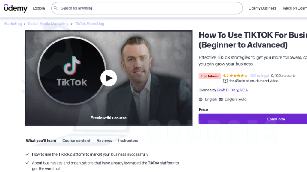 Free TikTok Marketing Courses