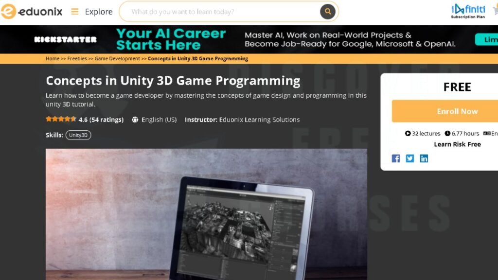 Free 3D Game Development Courses