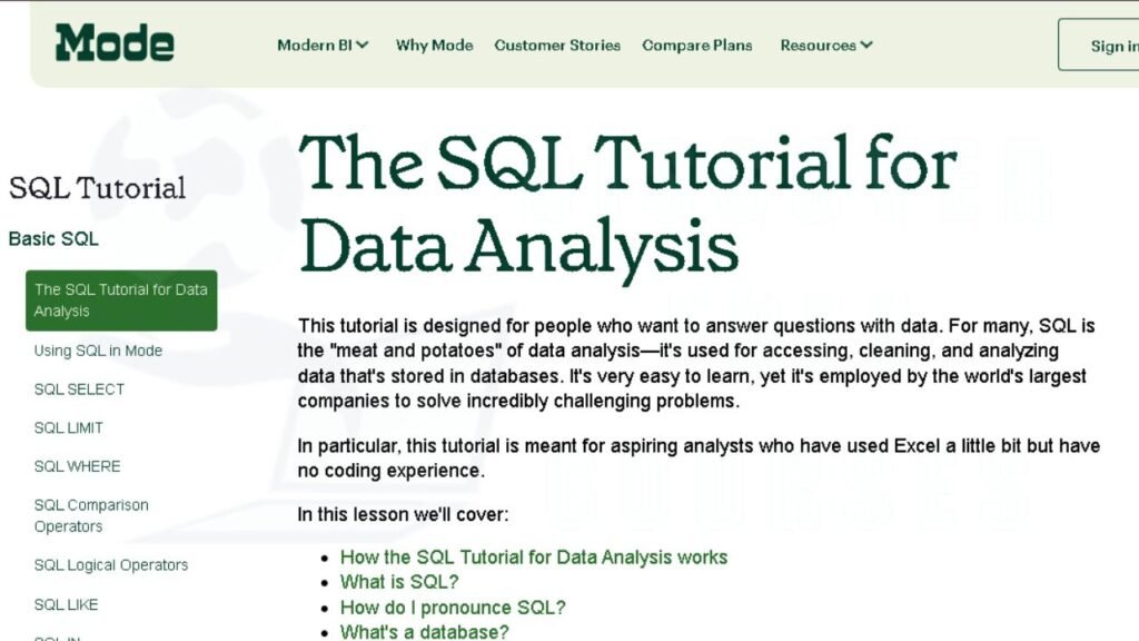 Free Data Analytical Courses